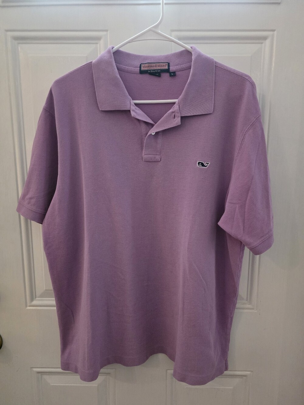 Vineyard Vines Lavender Polo Shirt with Whale Logo